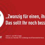 85. Jahrestag der Ermordung des Siegener Kommunisten Walter Krämer